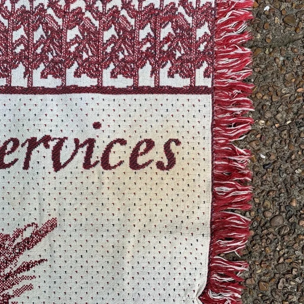 Crop‎ Production Services 2008 Woven Throw Blanket Tapestry Farming Corn Tractor